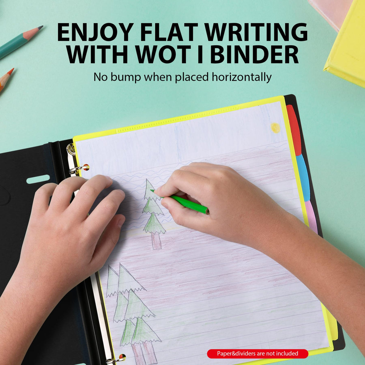 WOT I 12 Pack Telescoping 3 Ring Binder(0.75"), Expandable Flexible Binder - Patented Design for