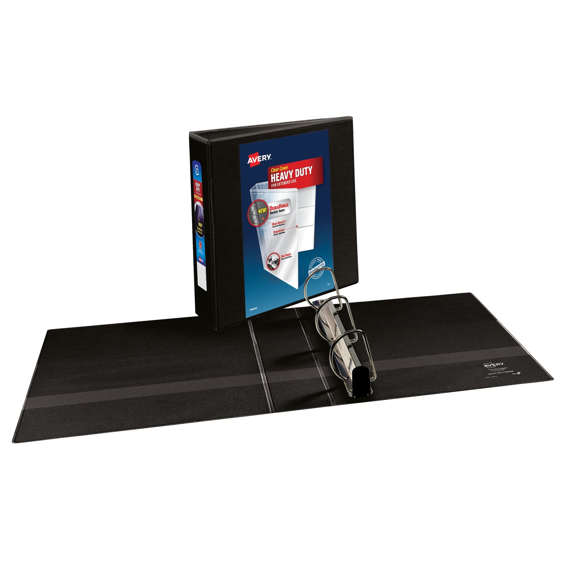 Avery® Heavy-Duty View 3 Ring Binder, 3" Slant Rings, 1 Black Binder