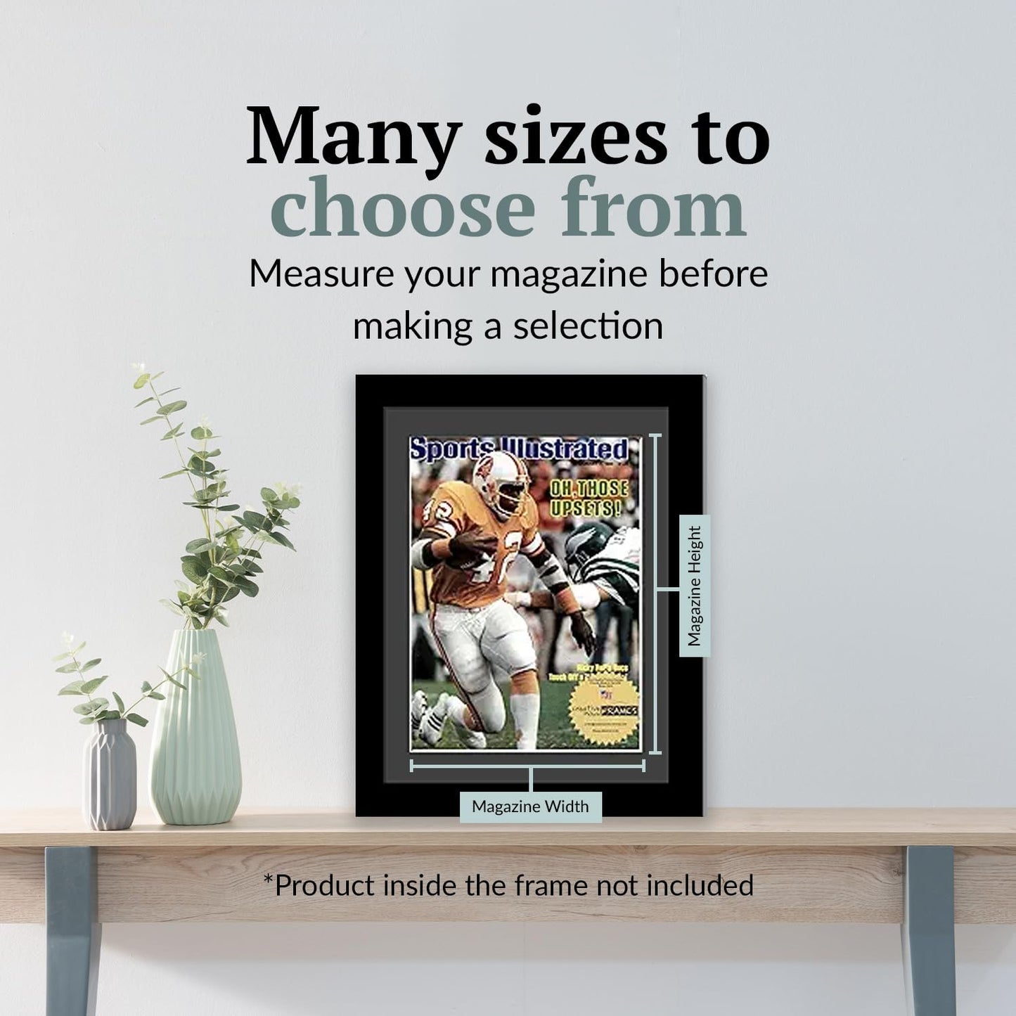 Creative Picture Frames 8" x 10.75" Sports Illustrated Magazine Display Frame, Suitable for