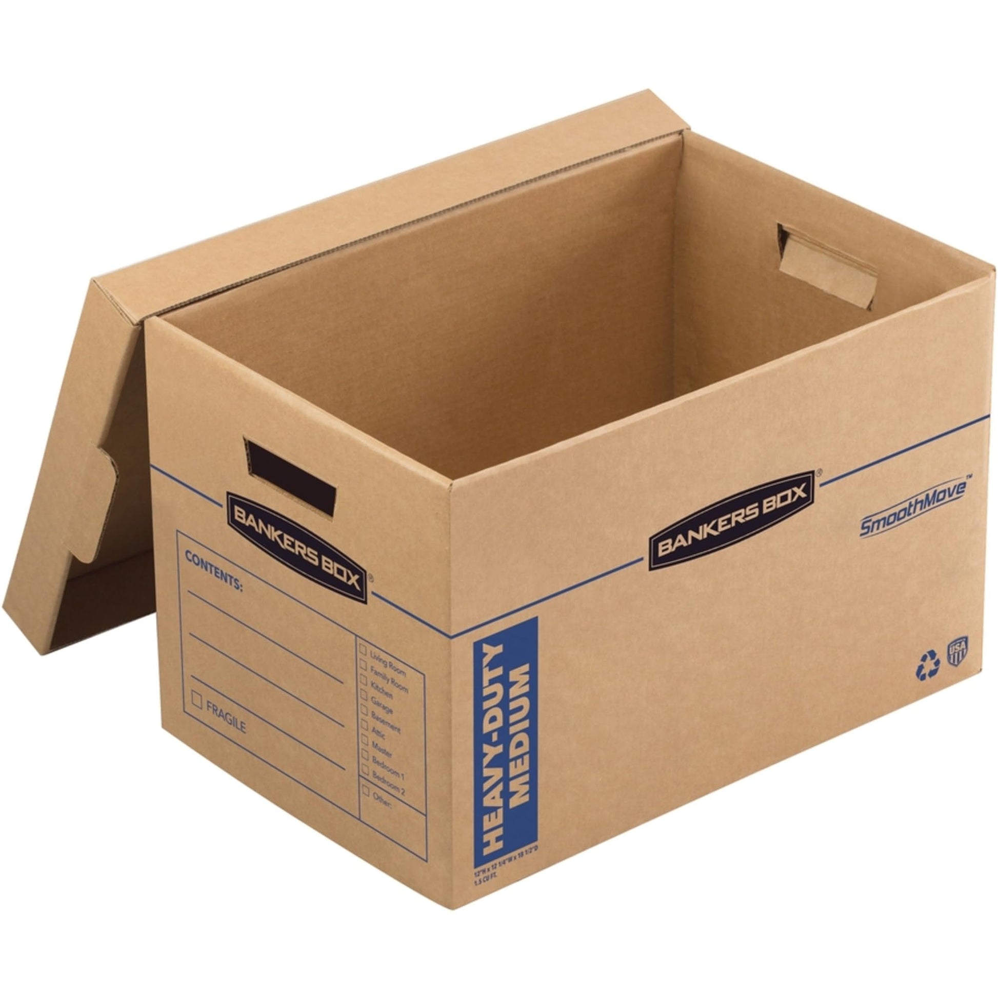 Bankers Box Kitchen Kit Moving Box 1 Pack, Dividers and Cushions, Reinforced Handles, Tape-Free