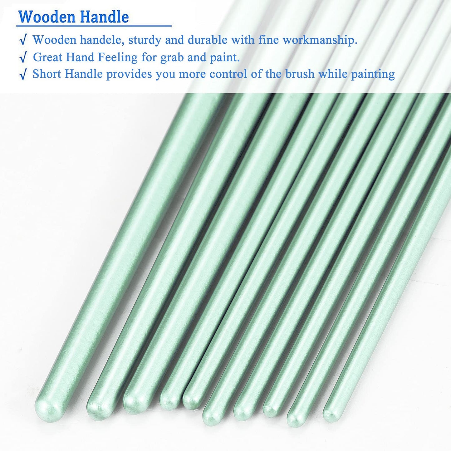 BOSOBO Paint Brushes Set, 6 Pack 60 Pcs Round Pointed Tip Paintbrushes Nylon Hair Artist Acrylic