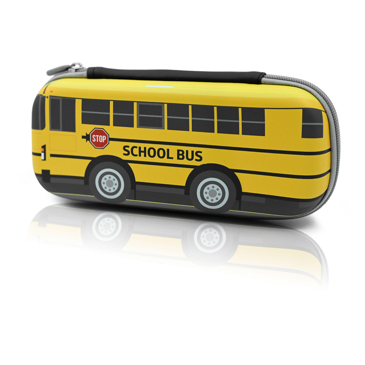 WtallasiSei Yellow Car Pencil Case Zip Pencil Box Multi Pouch Holder Desk Organizer For Boys Girls