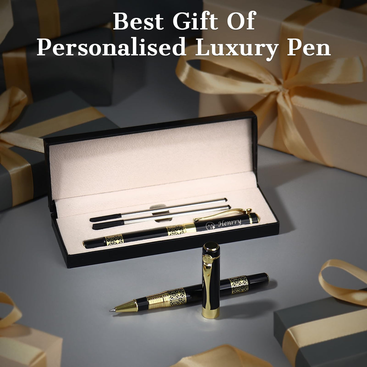 Bnesi Luxury Pen,Personalised Writing Pens Sets Nice Pens for Men Women Gift Professional