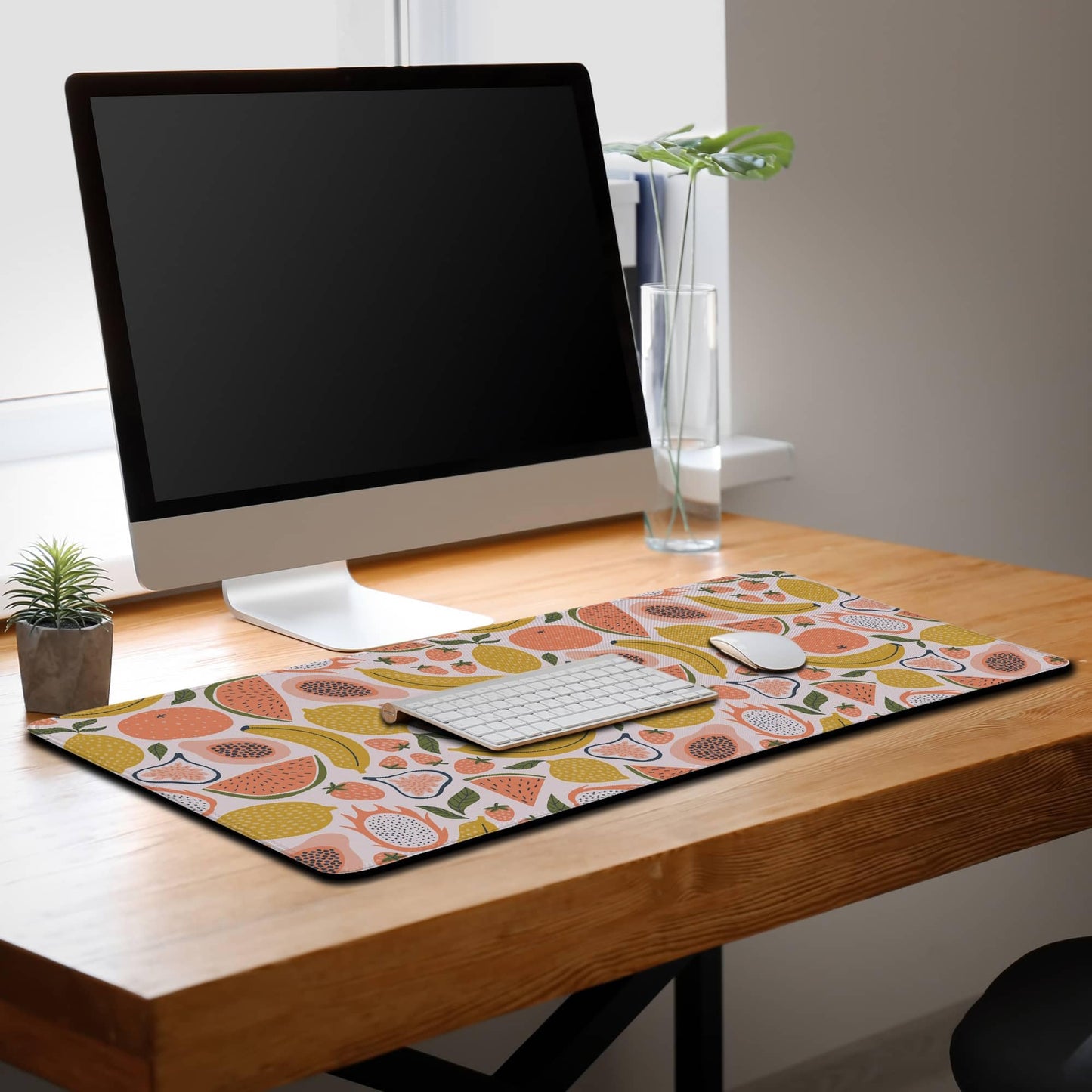 Samgula Large Desk Pad, Keyboard Mouse Pad Gaming Desk Mats, Mouse Pad Mat Non-Slip Rubber Base