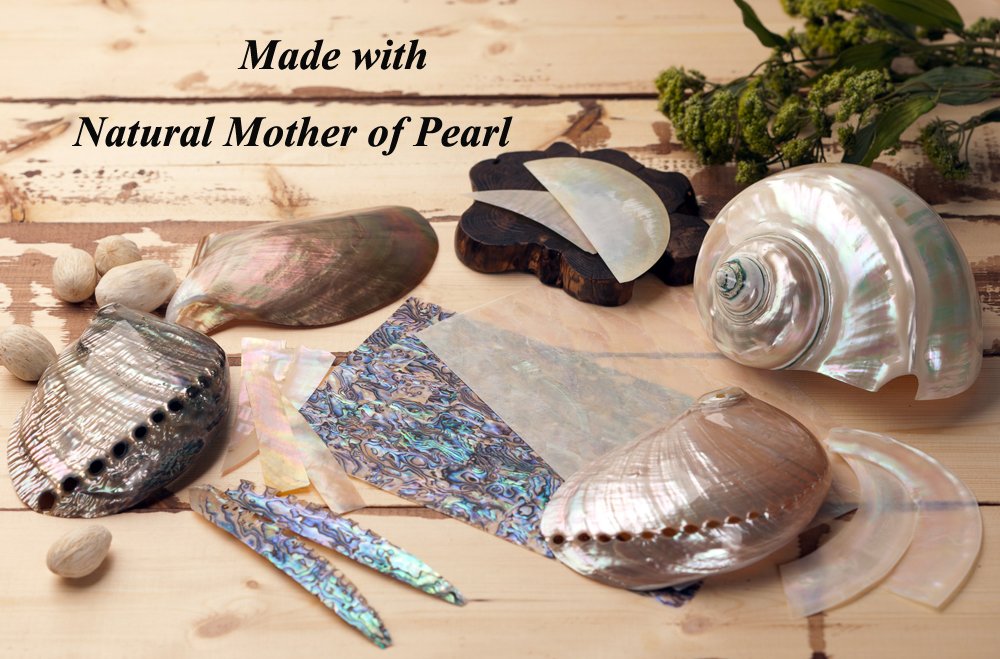 Antique Alive Mother of Pearl Design RFID Blocking Protection Business Card Case, Credit Card