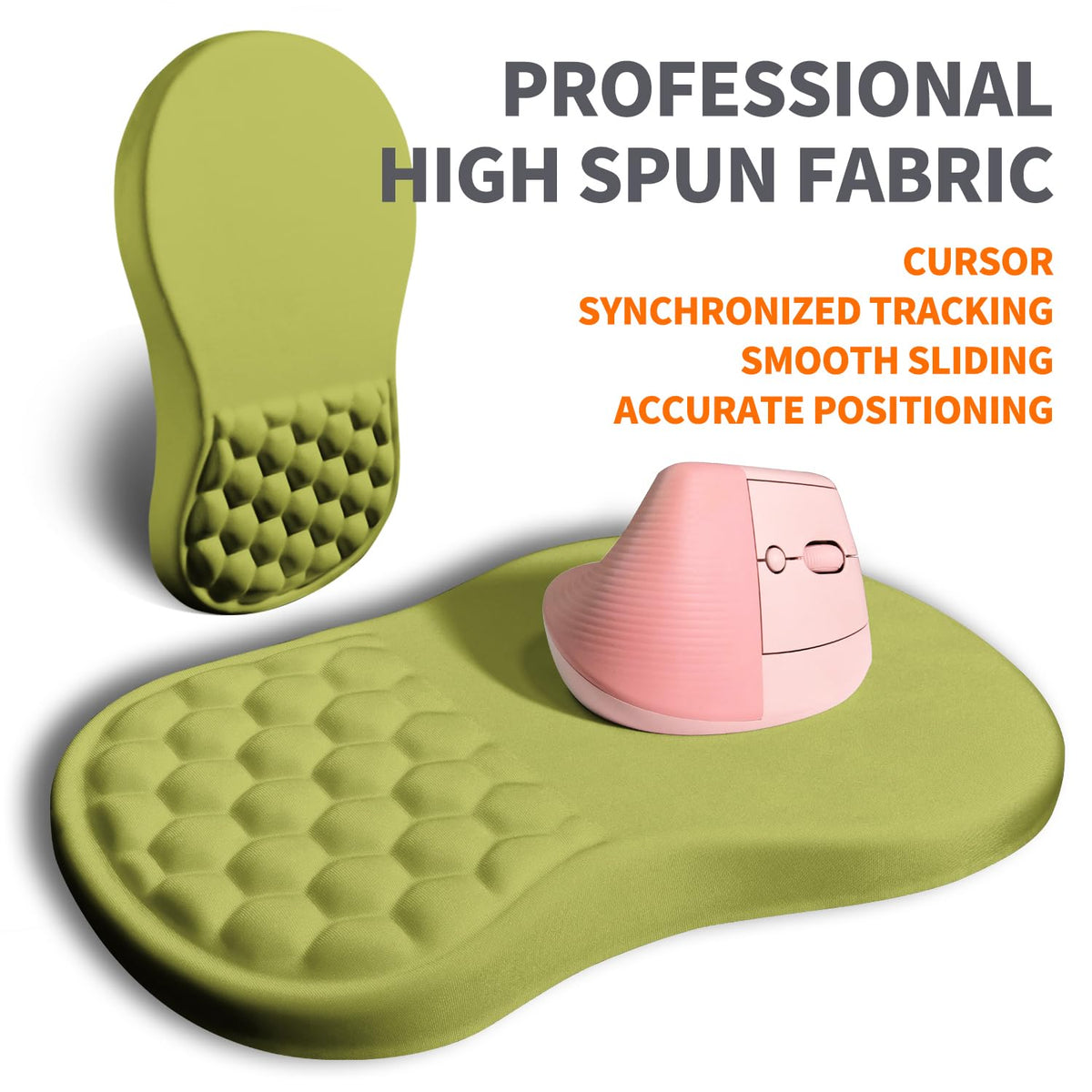 Armanza Ergonomic Joint Wrist Support Mouse Pad with Memory Foam Cushion Massage Bump, Carpal