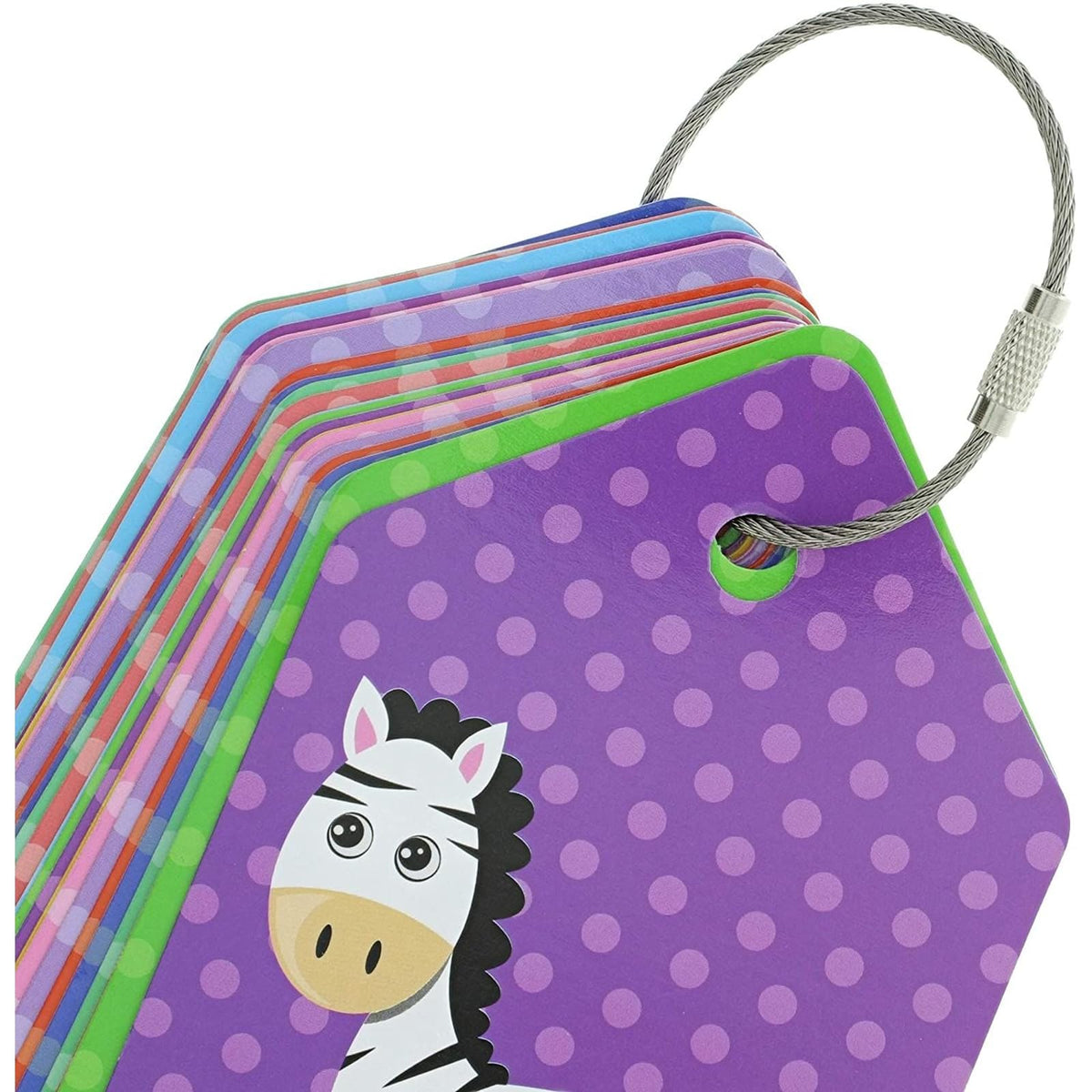 Laminated Number Flash Cards - Ring-Bound Alphabet & Number Set - Portable Toddler Flash Cards