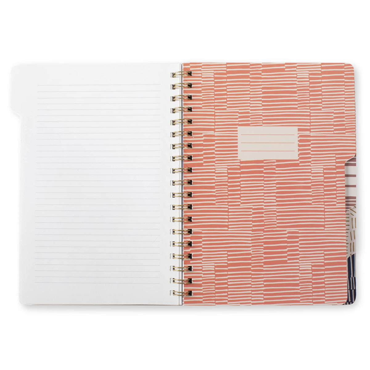 Fringe Studio Large Tab Notebook,"Tribal Lines", Flexible Paperback Cover, College Ruled, 5