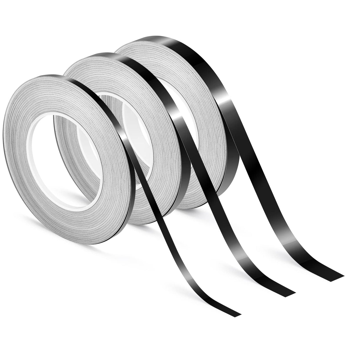 Zonon Black Washi Tape for Wall Decor Self Adhesive 5/10/15mm