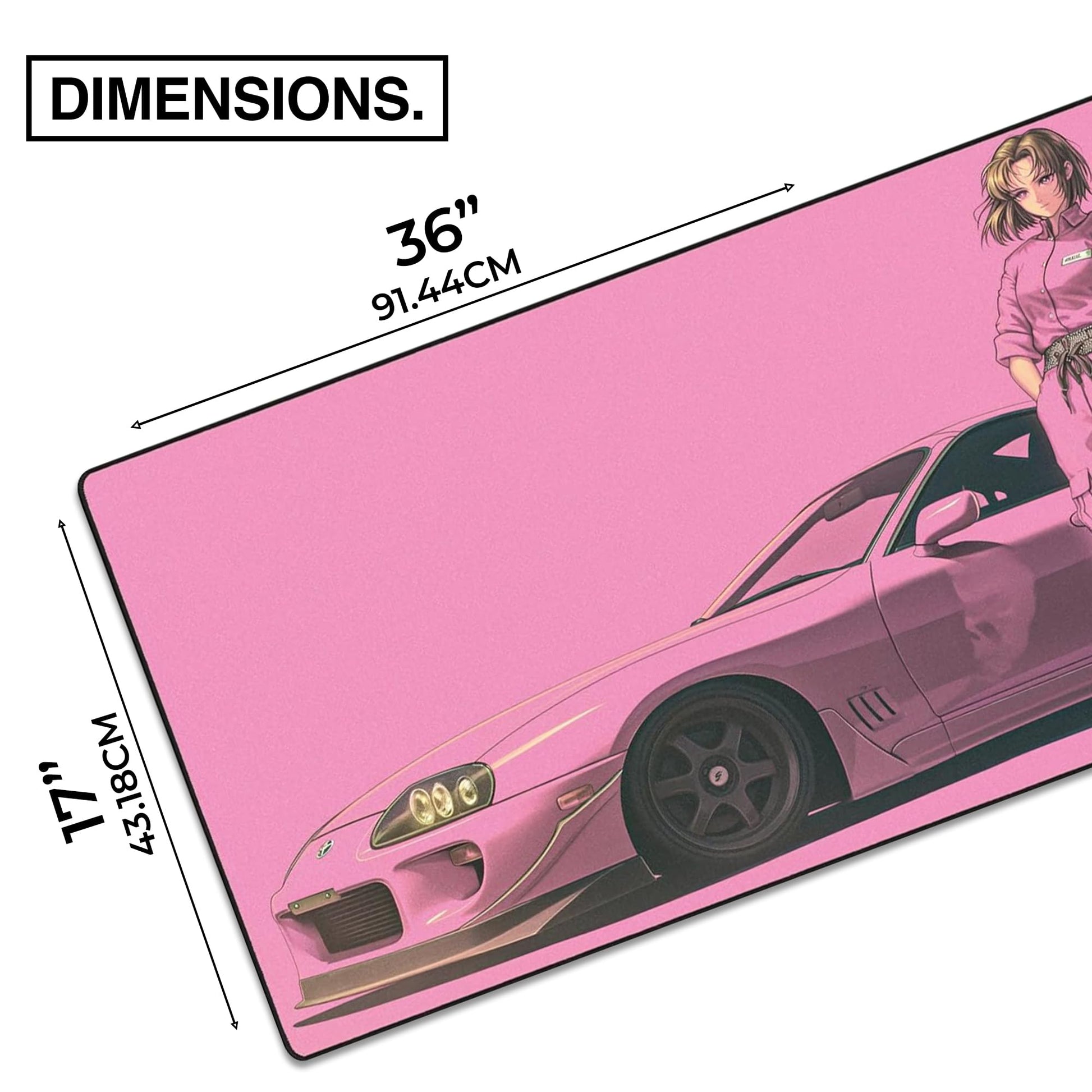 MPCO. Shinobu-s-Supra Large Gaming Desk Pad, 36" x 17" Duraglyde Desk Mat
