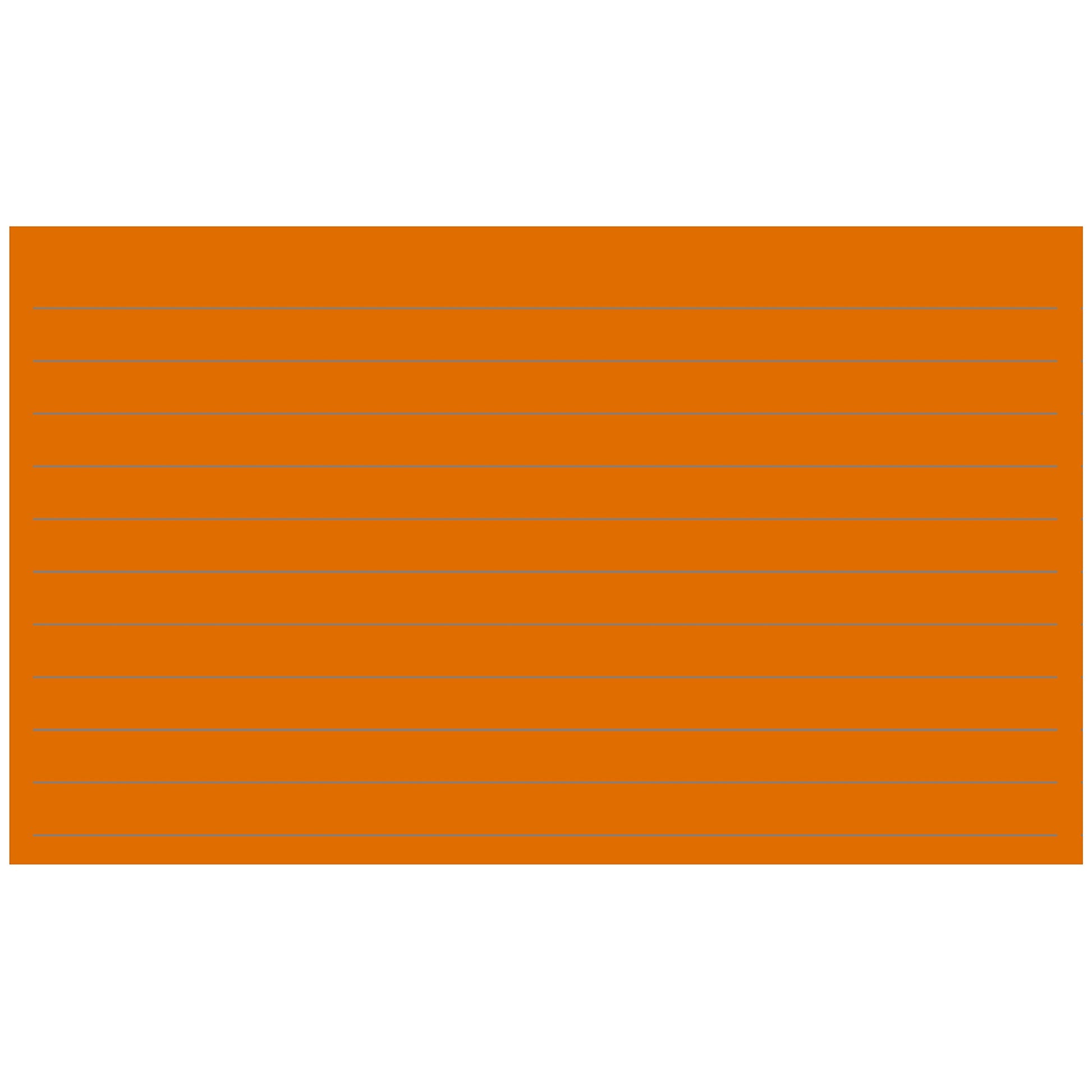 Colonial Cards: 150 Color Cardstock 3" x 5" Index Cards, Pumpkin, Lined Landscape Format