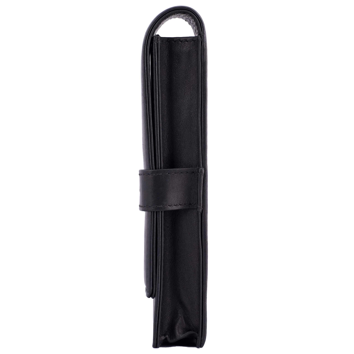 DiLoro Leather Triple Pen Case Pencil Pouch Holder for Three Fountain Ballpoint Rollerball Pens and