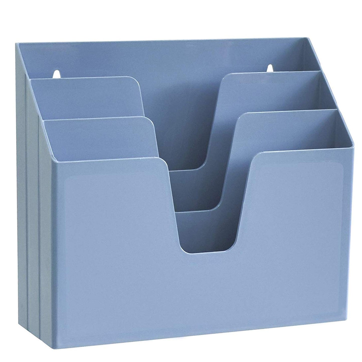 Acrimet Horizontal Triple File Folder Organizer Sorter, Letter Size, Blue