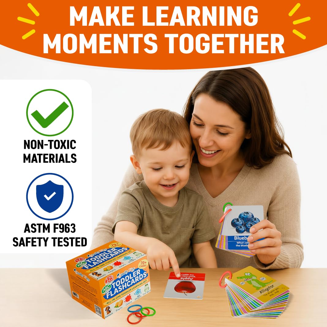 STUDYKEY ABC Flash Cards for Toddlers 1-3 |