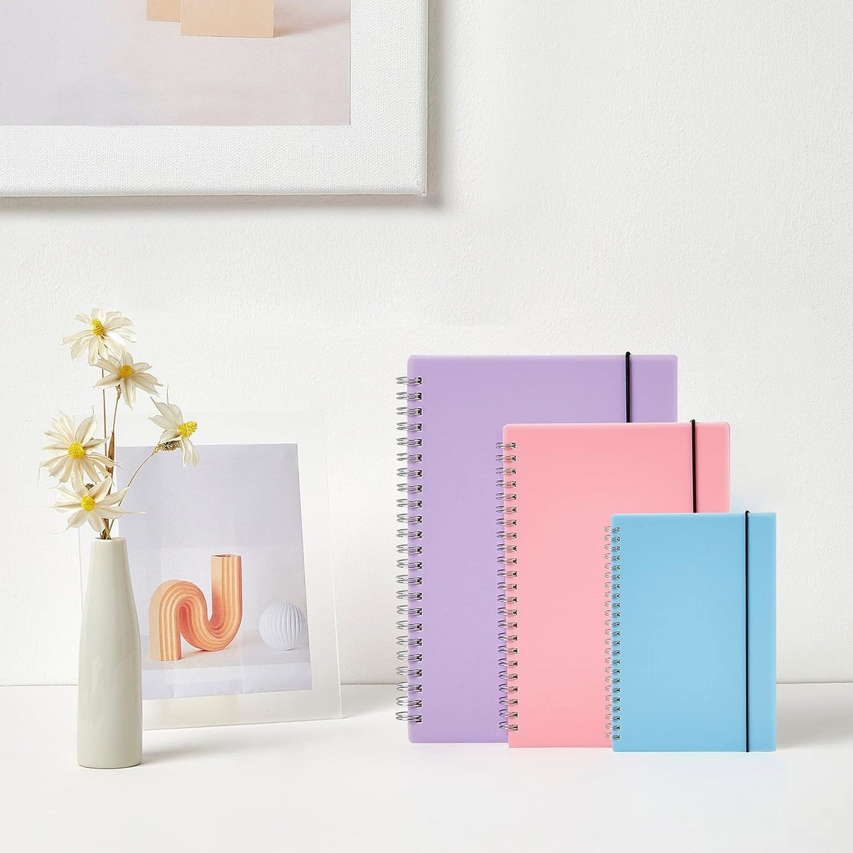 MSTONAL 3 Pack Small Spiral Notebook Wide Ruled A6 Pocket Size 4.3"x5.7"
