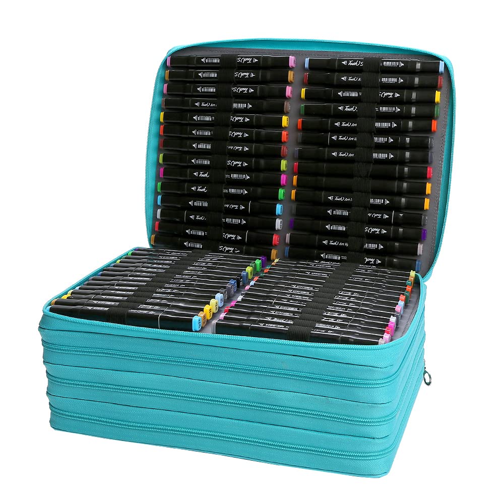 Lbxgap Marker Pen Organizer Case 224 Slots w/Handle & Shoulder Strap