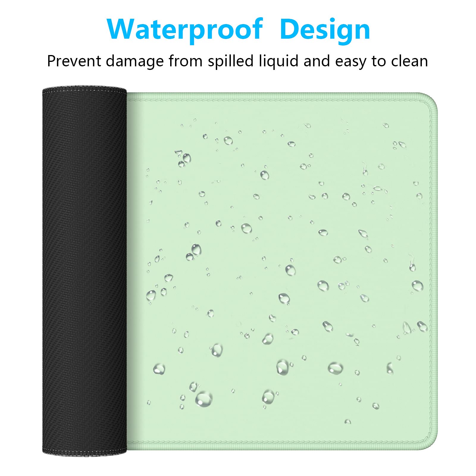 Dapesuom Large Gaming Mouse Pad, Extended Mouse Mat with Stitched Edges, Full Size Keyboard Pad