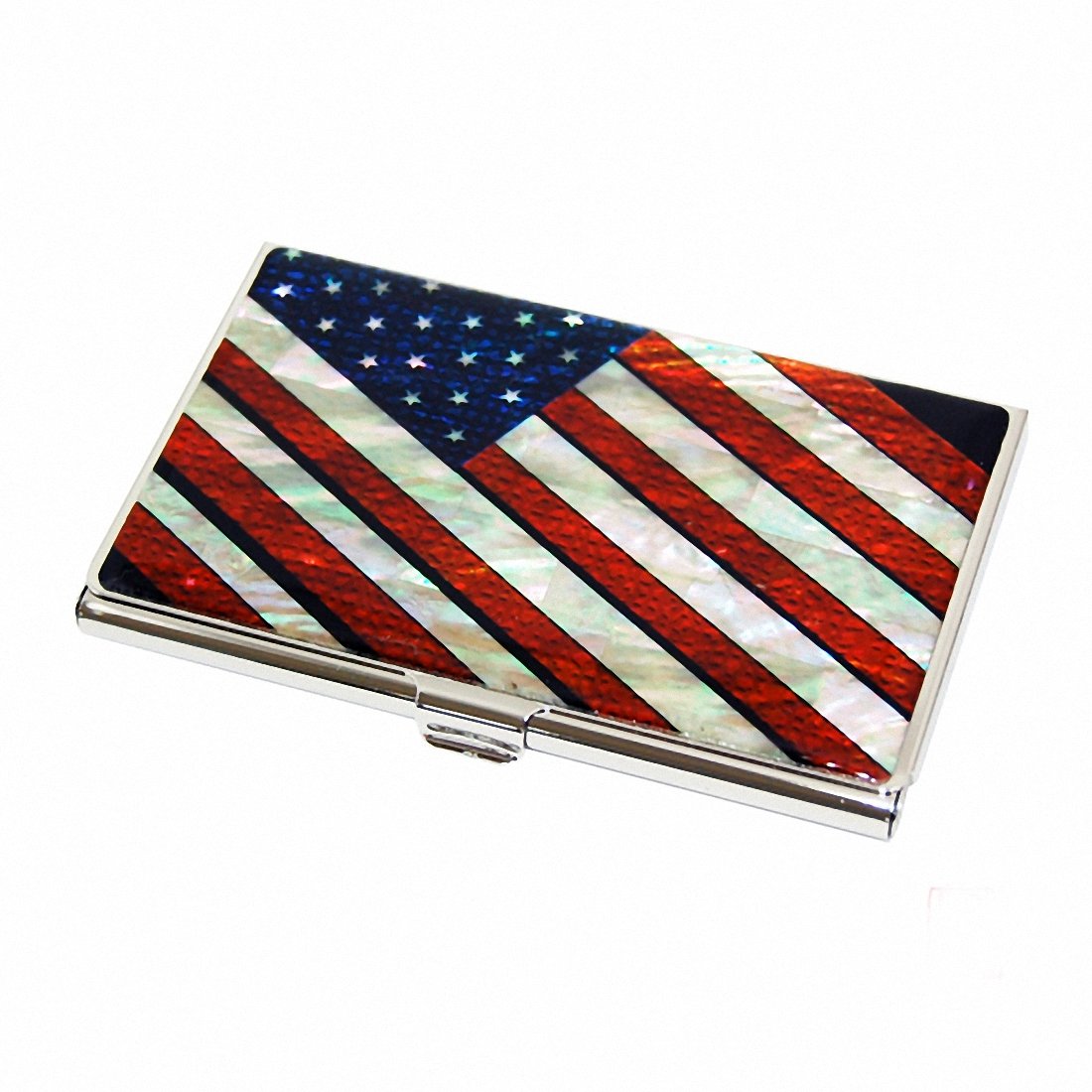 Antique Alive Mother of Pearl Design RFID Blocking Protection Business Card Case, Credit Card