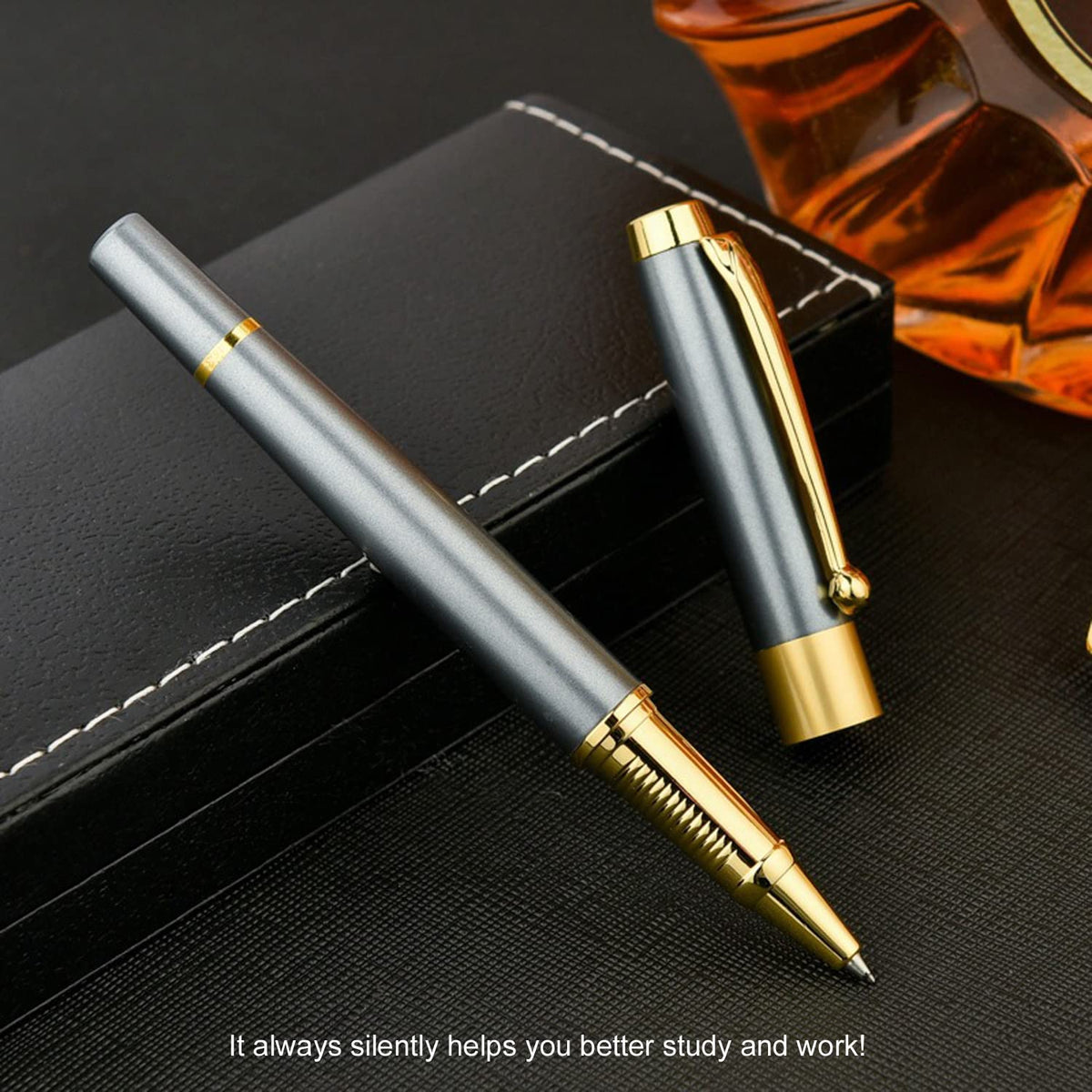 YIVONKA Ballpoint Pen Black Refill,Luxury Ballpoint Line width 0.5mm,Best Ball Pen Gift Set for Men