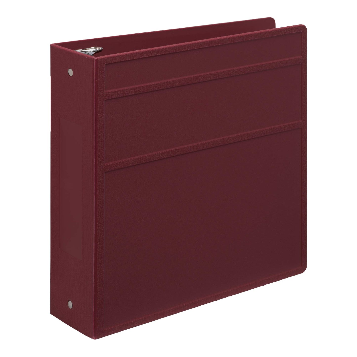 Carstens 3-Inch Heavy Duty 3-Ring Binder - Side Opening, Wine, Durable Plastic, Precision No-Gap
