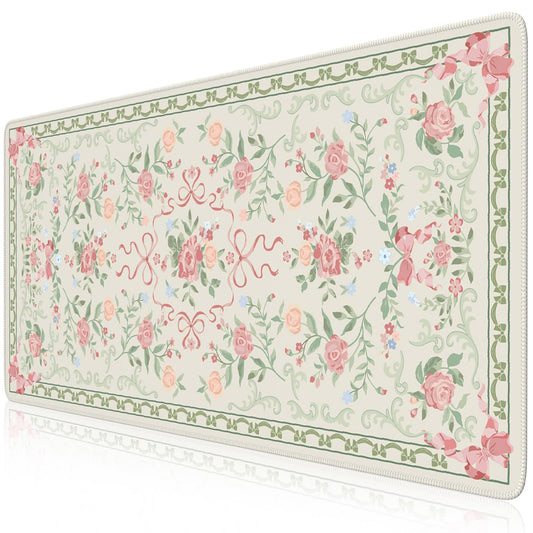 iCasso Green Desk Mat,Cute Desk Pad for Keyboard and Mouse