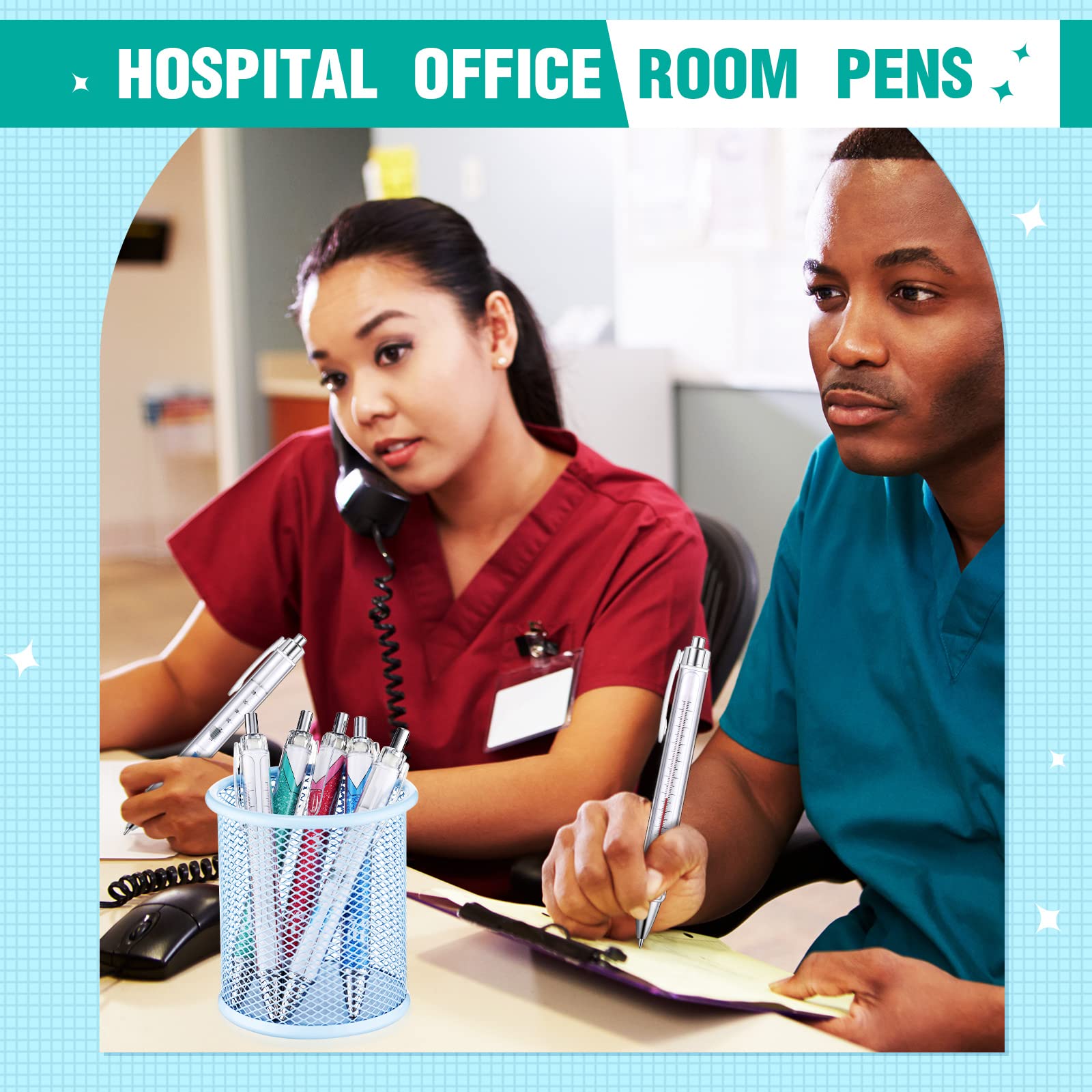 Jetec 150 Pcs Nurse Week Pens Ballpoint Bulk Cna Gift Appreciation Ink Funny Pens Set OT Month