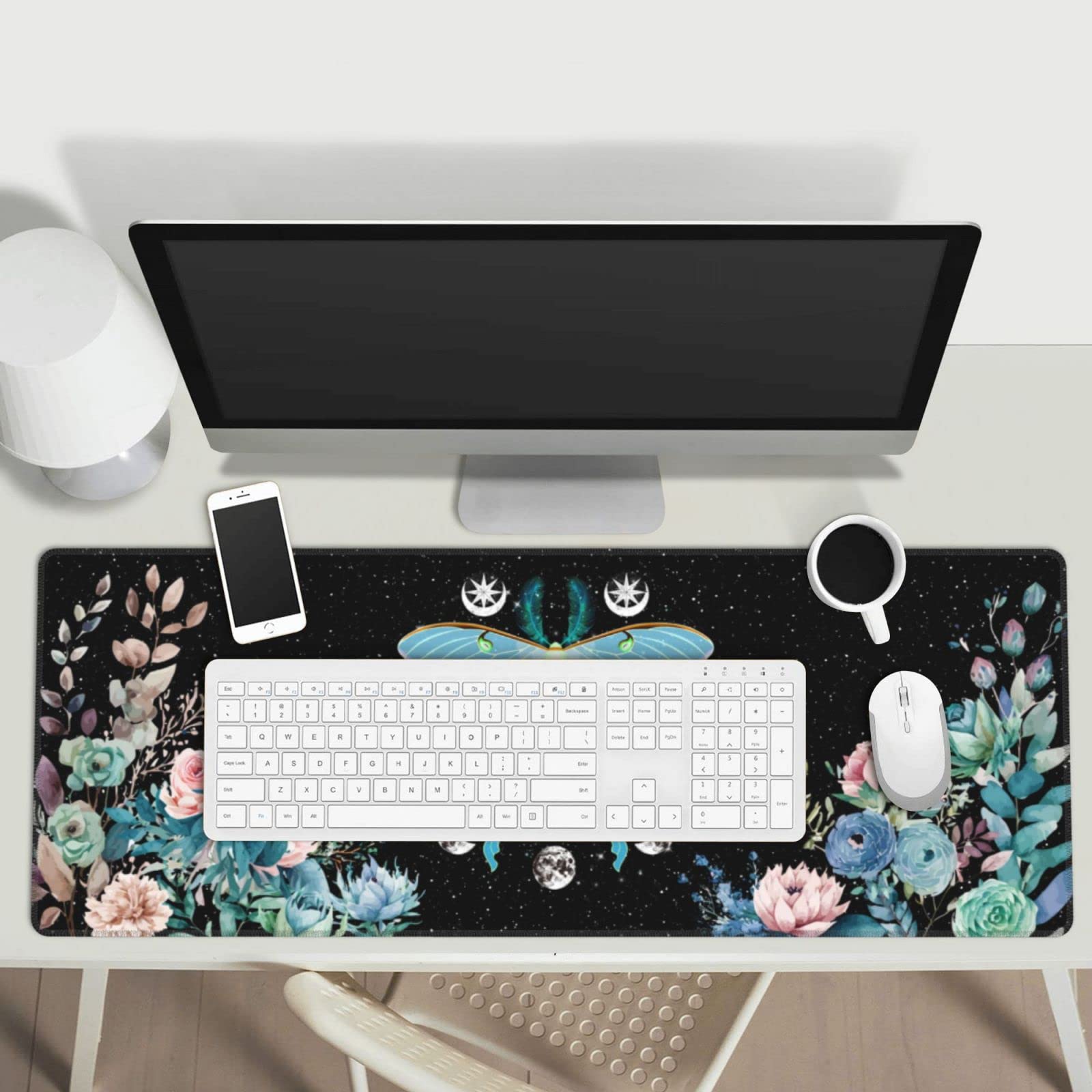 Sigouyinei Extra Large Desk Pad 31.5x12in Office Gaming Non-Slip Mouse Pad