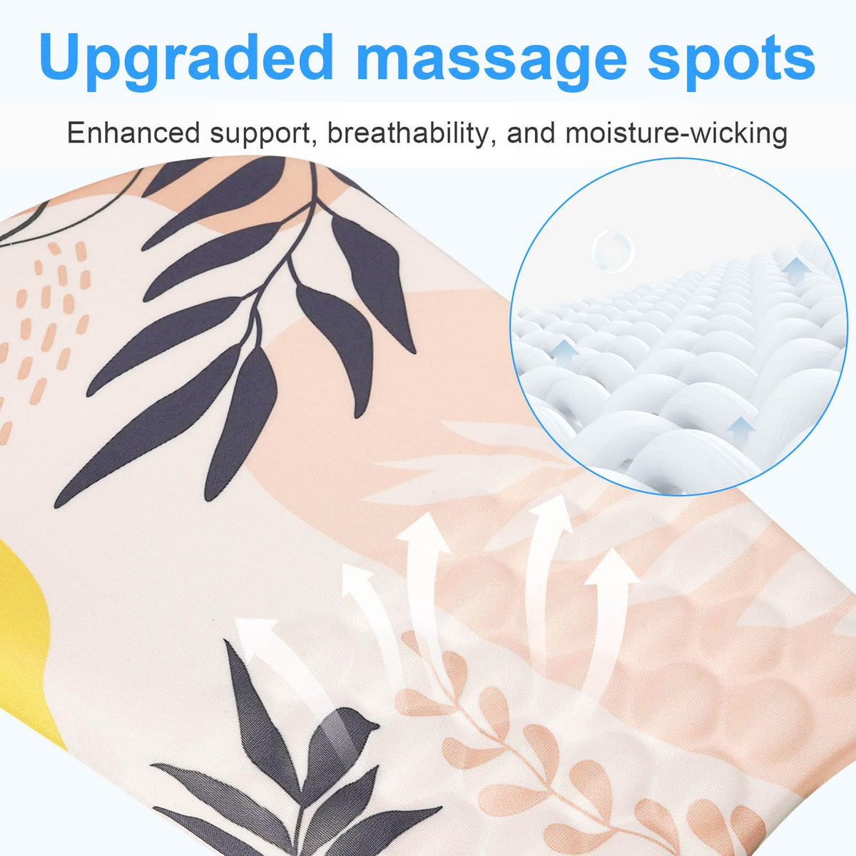 Ergonomic Wrist Mouse Pad with Massage Design, Wrist Rest Pain Relief Mousepad with Memory Foam