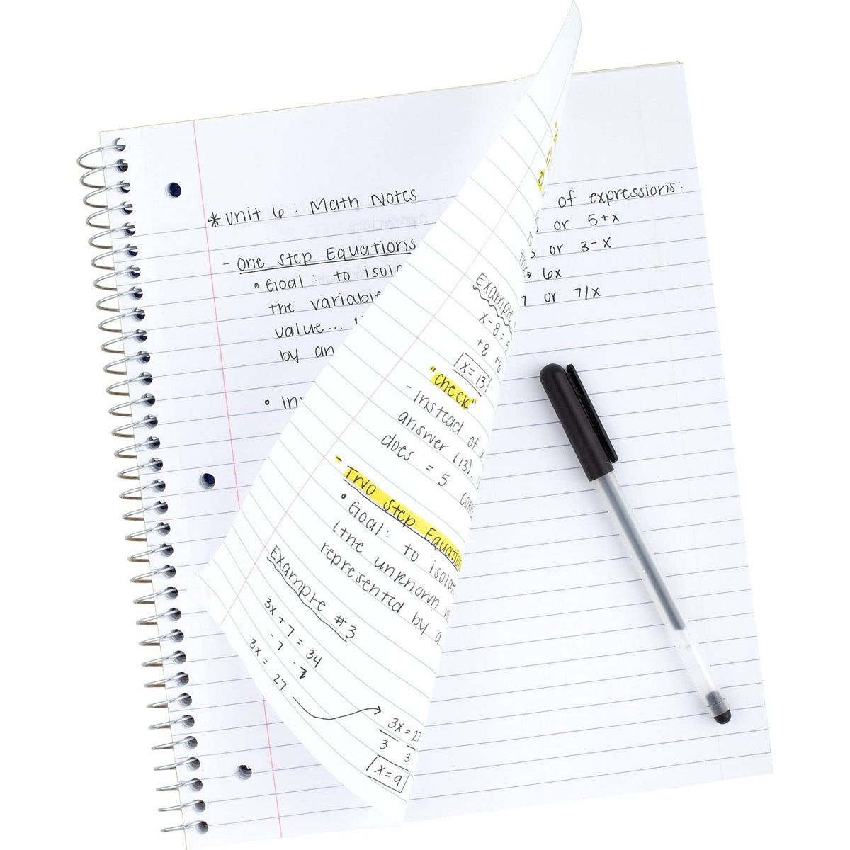 Five Star Spiral Notebook + Study App, 1 Subject, Wide Ruled Paper, 8" x 10-1/2", 100 Sheets