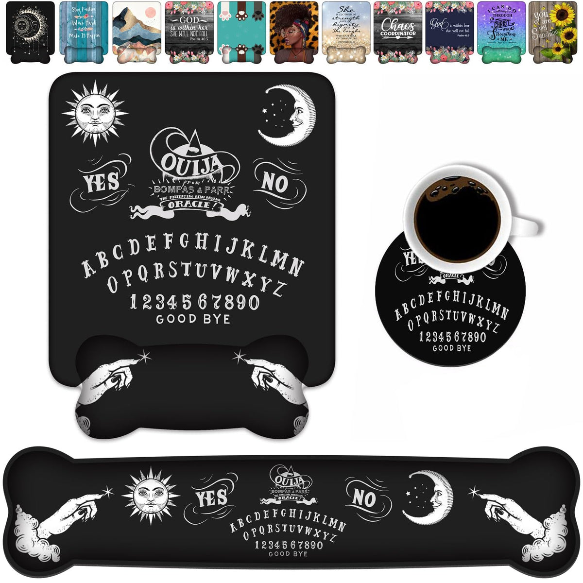 Wrist Rest Support Ergonomic Gel Mouse Pad & Memory Foam Keyboard Set, Non-Slip Rubber PU Base for