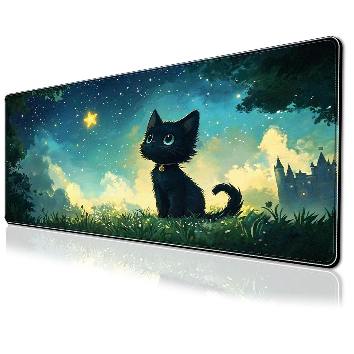 PEPYJAN Large Mouse Pad, Rubber, Non-Slip, Fade-Resistant, for Gaming and Office, 31.5 x 11.8