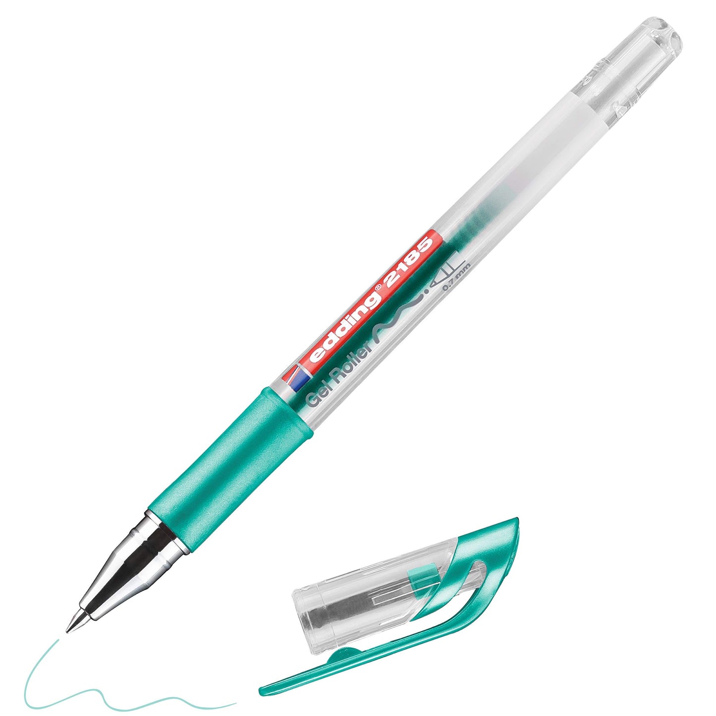 Edding 2185 Gel Ink Rollerball - Metallic Green - 1 Pen -.7 mm - Gel Pen for Writing, Drawing