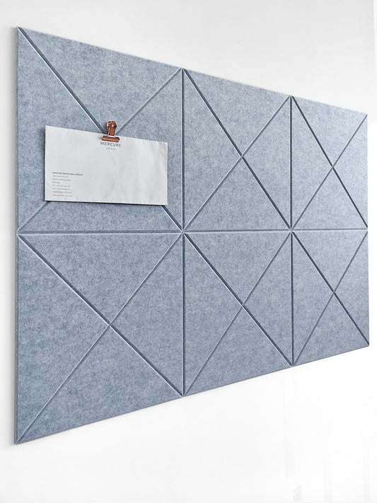 Cork Board 24 x36 Alternative - 6 Pack Felt Wall Tiles with Safe Removable Adhesive Tabs, Cork