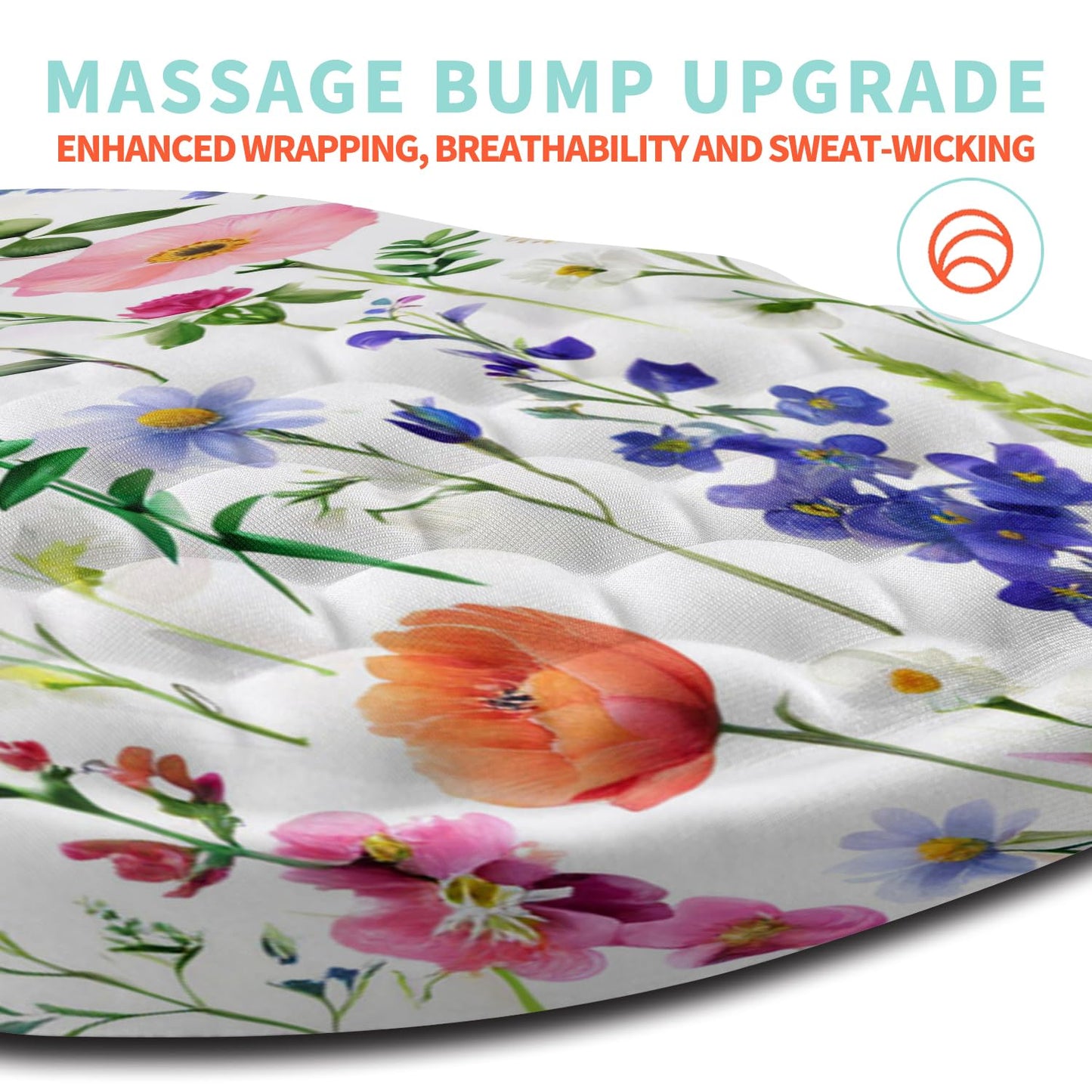Kuosgm Ergonomic Mouse Pad Wrist Support with Memory Foam Massage Bulge, Carpal Tunnel Pain Relief