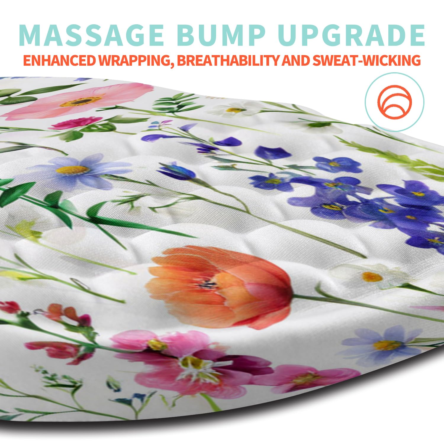 Kuosgm Ergonomic Mouse Pad Wrist Support with Memory Foam Massage Bulge, Carpal Tunnel Pain Relief