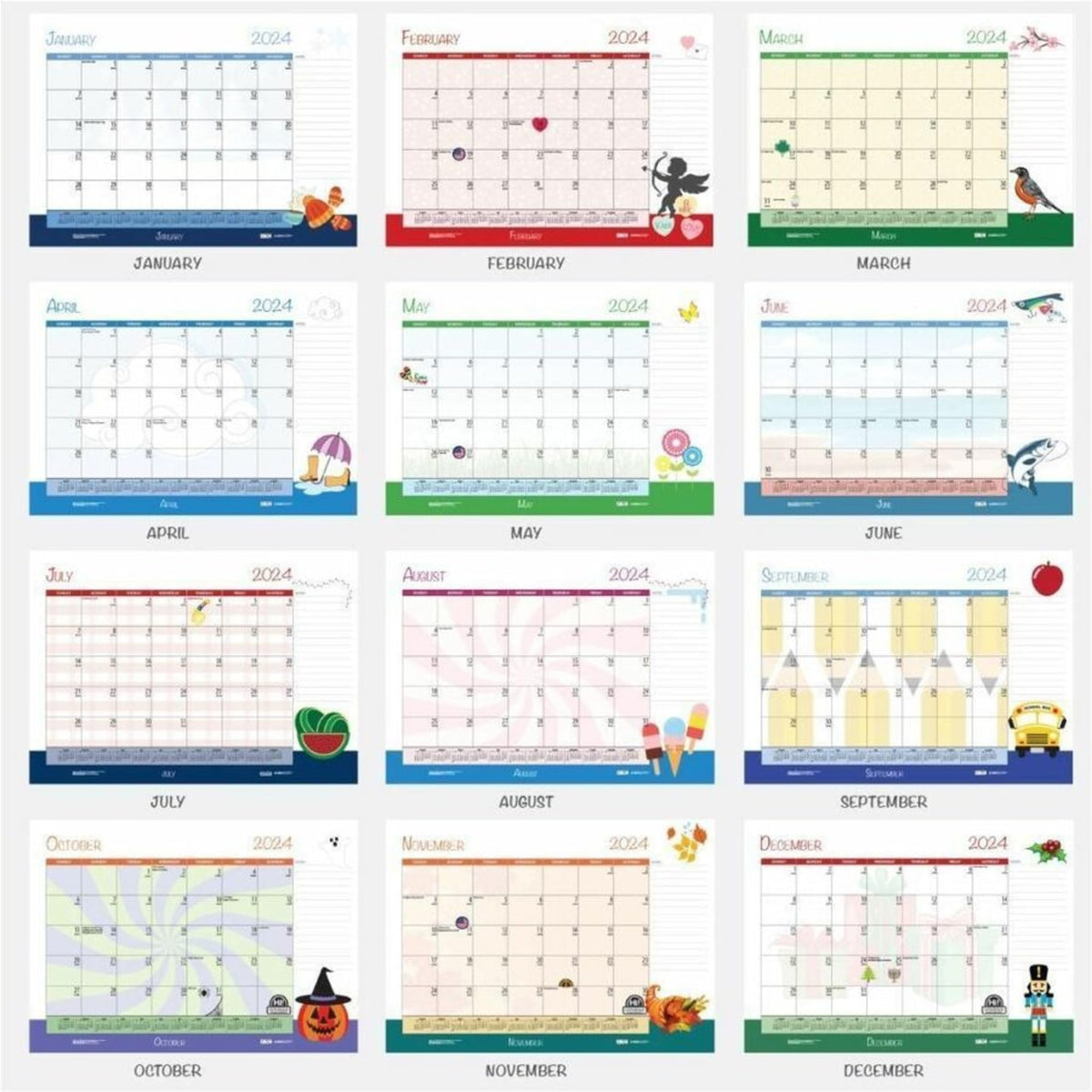 House of Doolittle 2022 Monthly Desk Pad Calendar, Seasonal, 22 x 17 inches, January - December