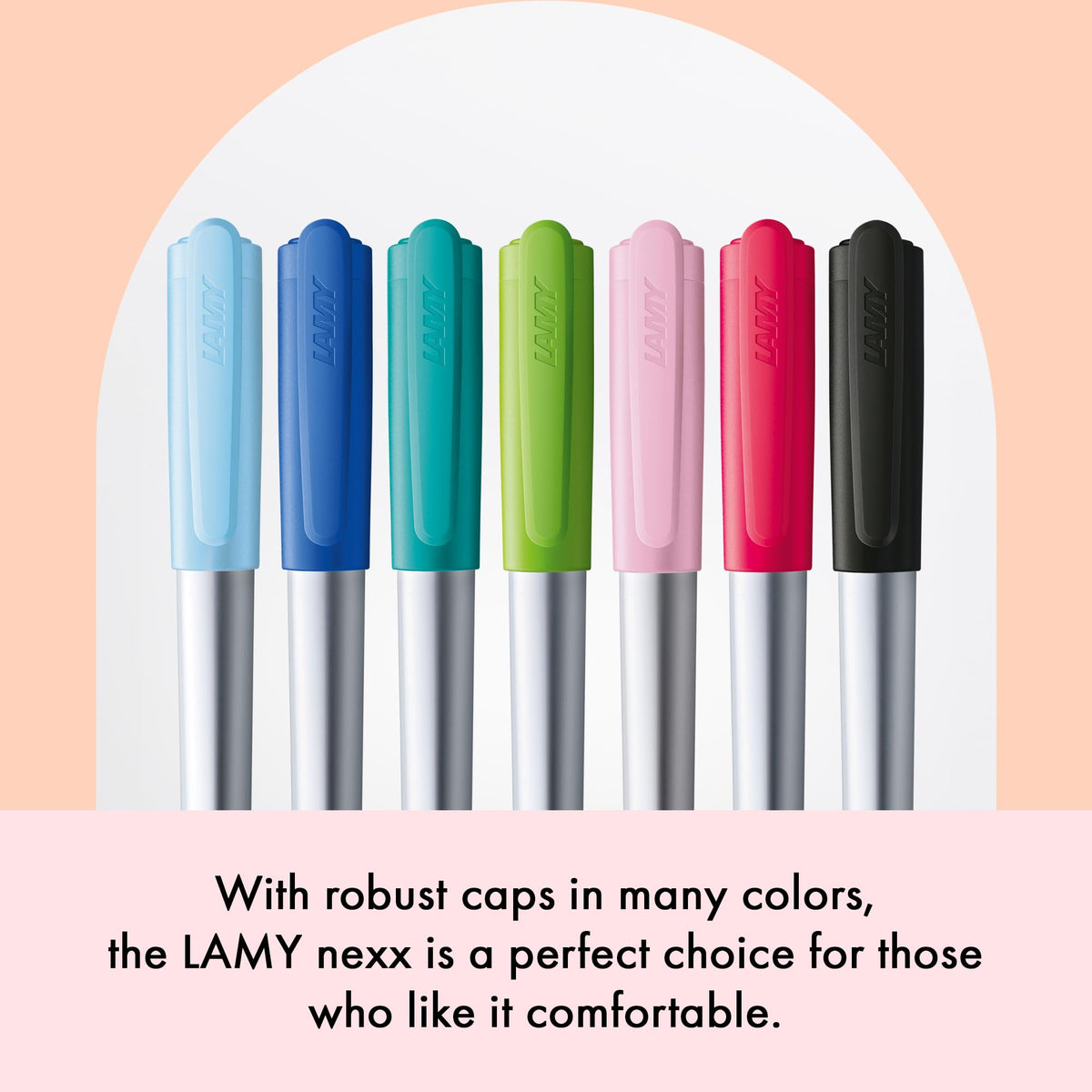 LAMY nexx multired – Fountain Pen with slip-proof grip & polished steel nib in size A - triangular