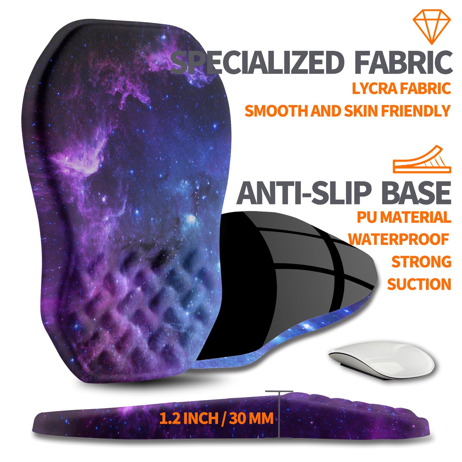 Armanza Ergonomic Slope Mouse Pad Wrist Support, Wrist Rest Mousepad for Carpal Tunnel Pain Relief