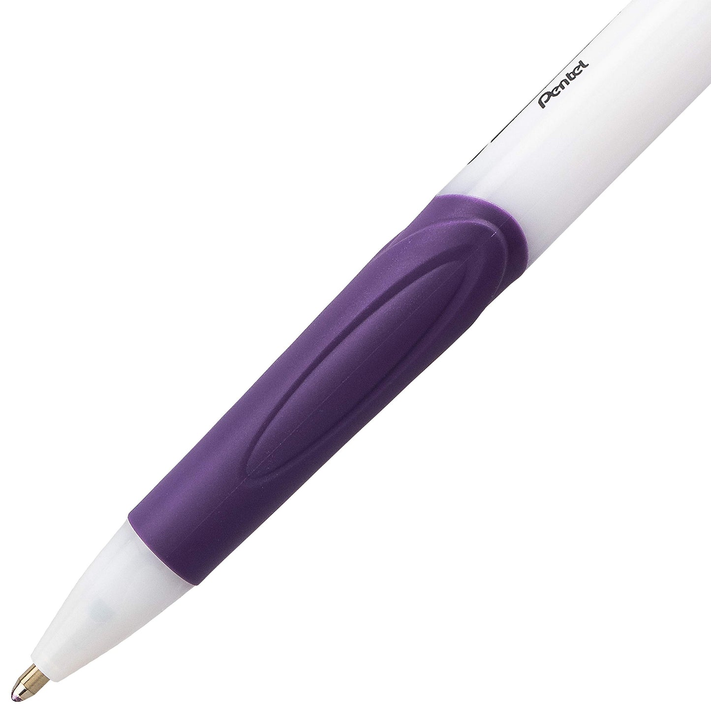 Pentel GlideWrite Ballpoint Pen with TechniFlo Ink, (1.0mm) Medium Line, Violet, Box of 12 (BX910-V)