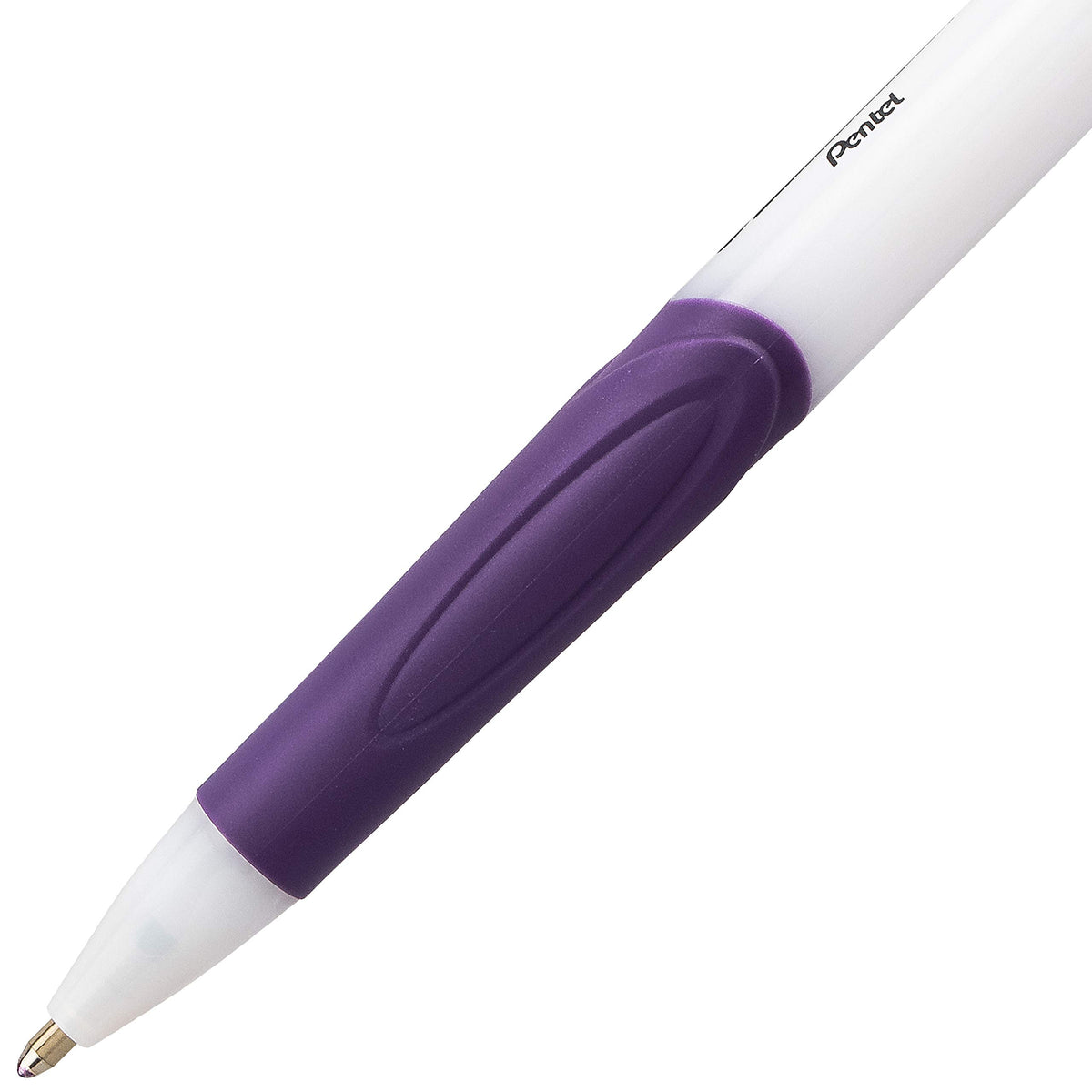Pentel GlideWrite Ballpoint Pen with TechniFlo Ink, (1.0mm) Medium Line, Violet, Box of 12 (BX910-V)