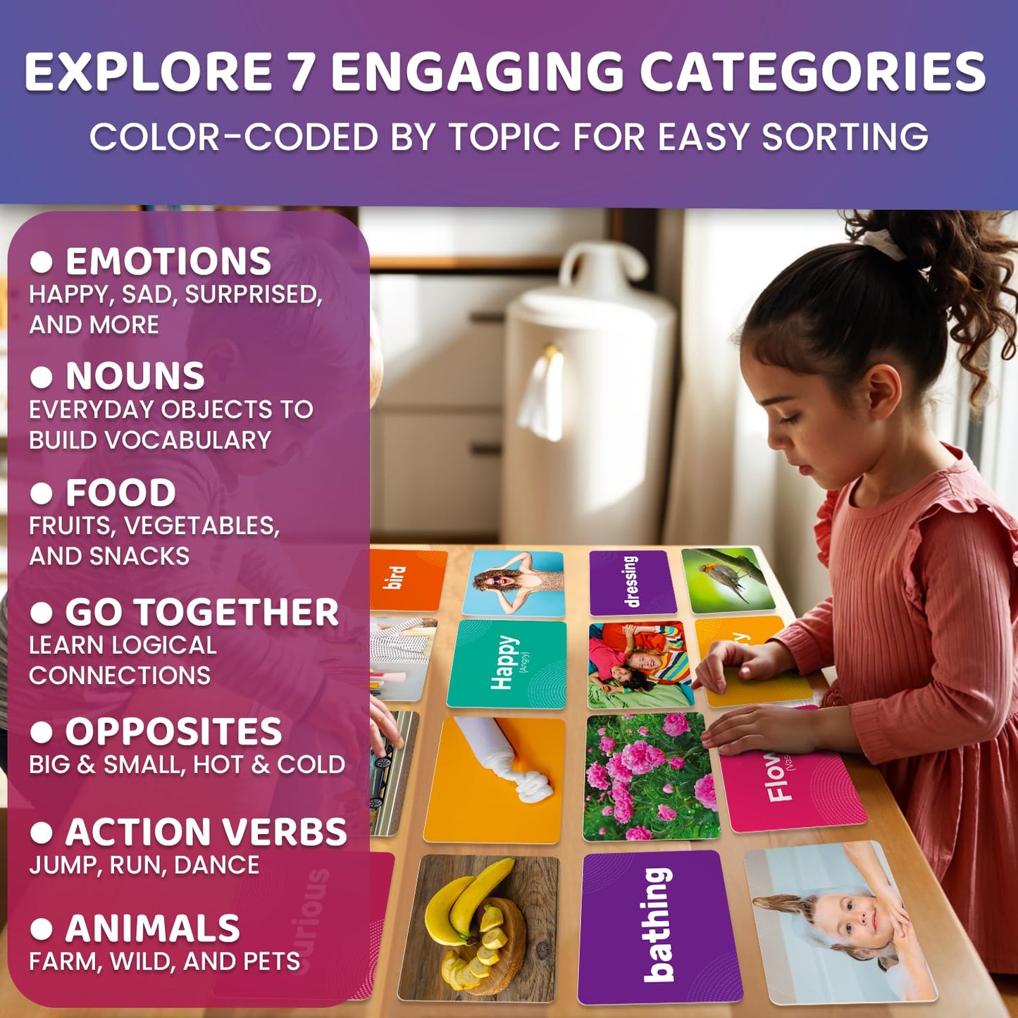 Vocabulary Builder Flash Cards for Kids Ages 4-8 — Speech Therapy Materials