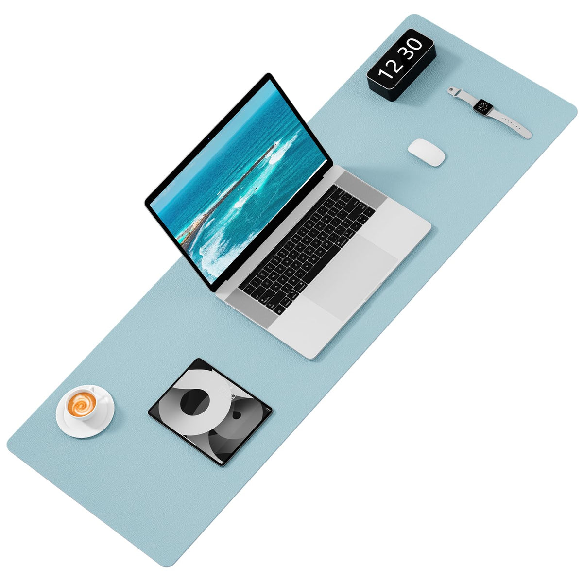 Hsurbtra Desk Pad, 48" x 17" PU Leather Desk Mat, XXXL Extended Mouse Pad, Waterproof Desktop