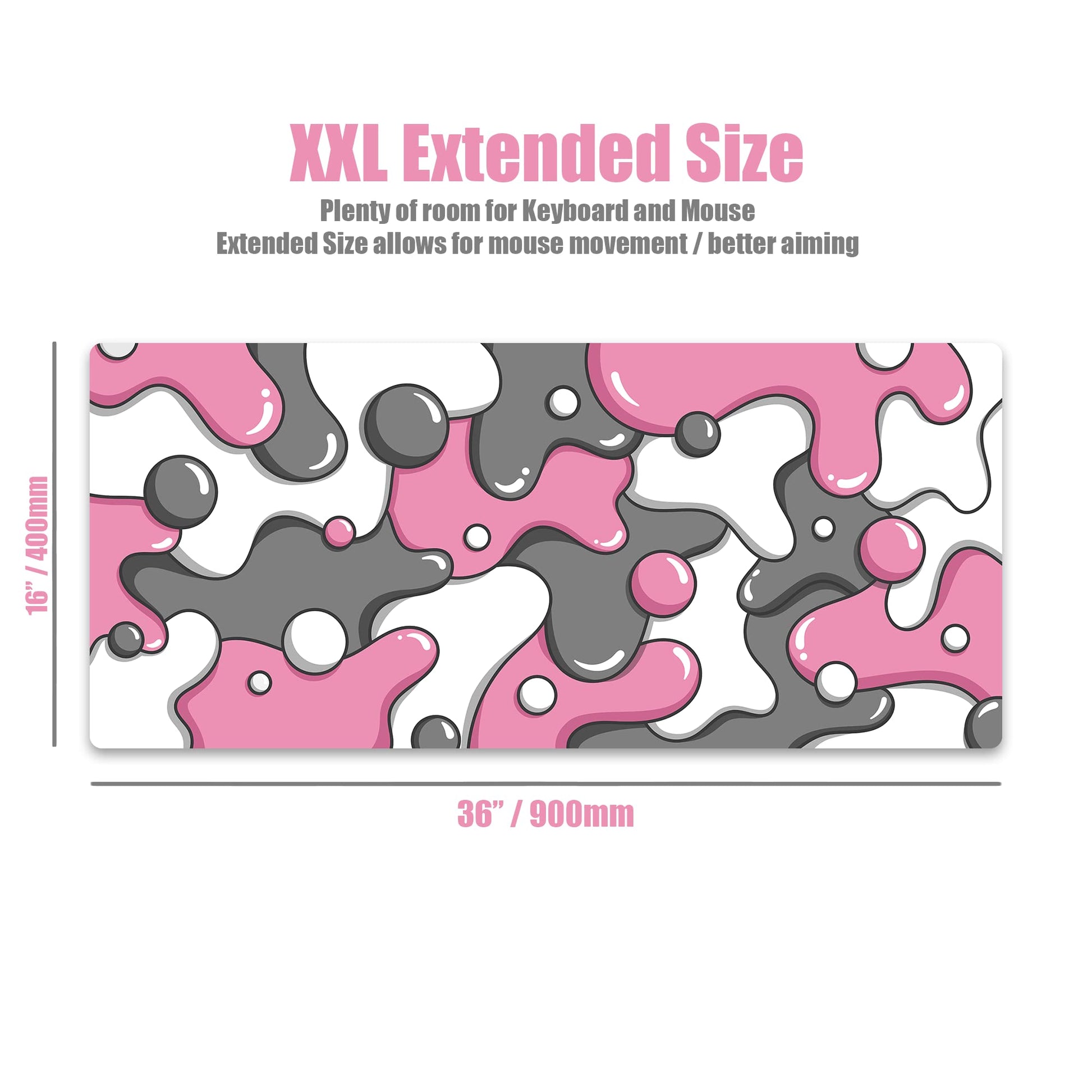 Kraken Gaming Mouse Pad Large Pink XXL Mouse Pad for Gaming - Desk Mat for Keyboard - Thick Artisan