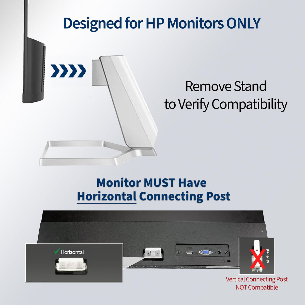 VIVO Steel Quick Attach VESA Adapter Plate Bracket, MOUNT-HP27ER