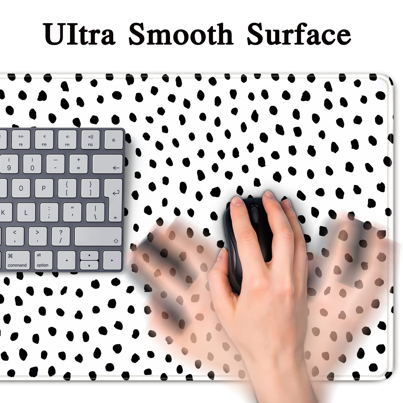 Boho Desk Mat, Polka Dot Large Mouse Pad Desk Pad Boho Desk Accessories for Women Office Decor, XXL