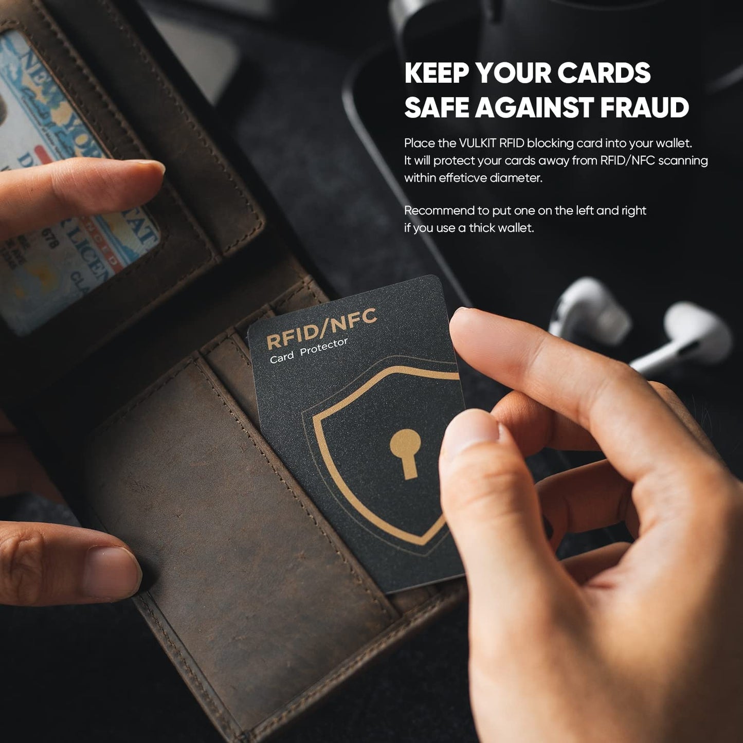 VULKIT RFID Blocking Cards 8 Pack Credit Card Protectors NFC Contactless Cards Protection for