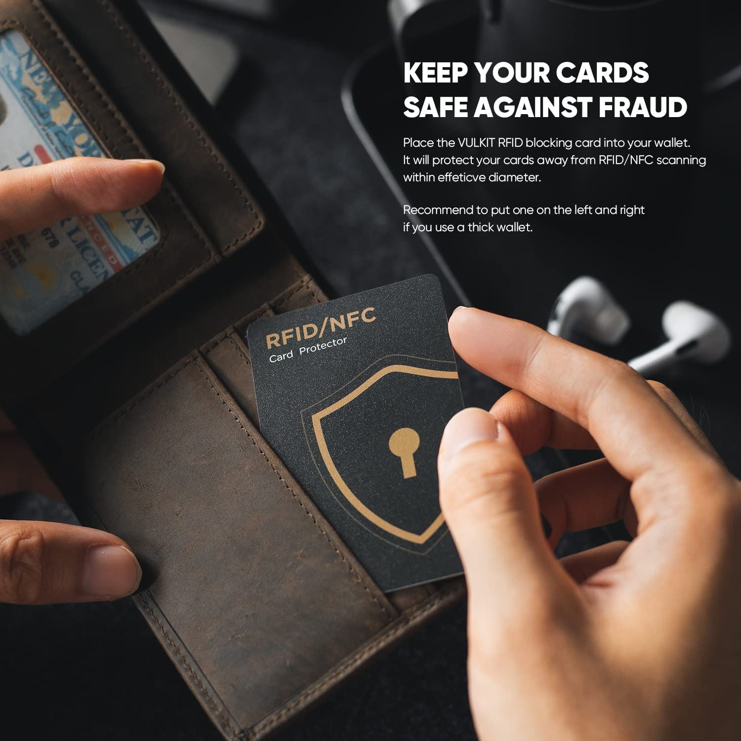 VULKIT RFID Blocking Cards 8 Pack Credit Card Protectors NFC Contactless Cards Protection for