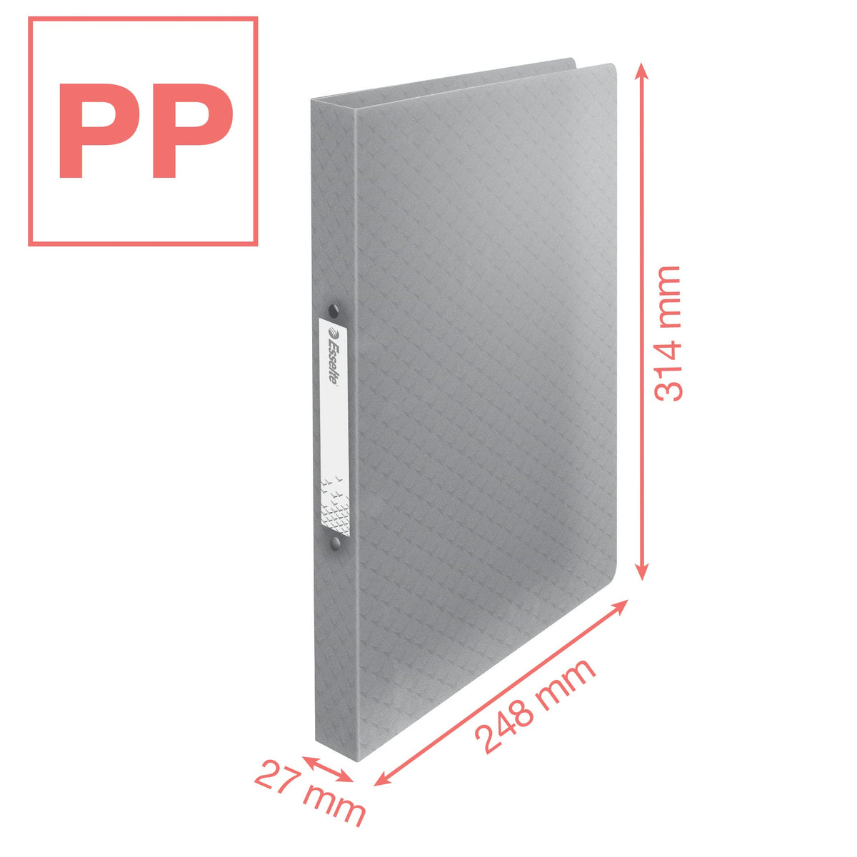 Esselte 2-Ring Binder, Holds up to 140 Sheets, Blue, 25mm, Single