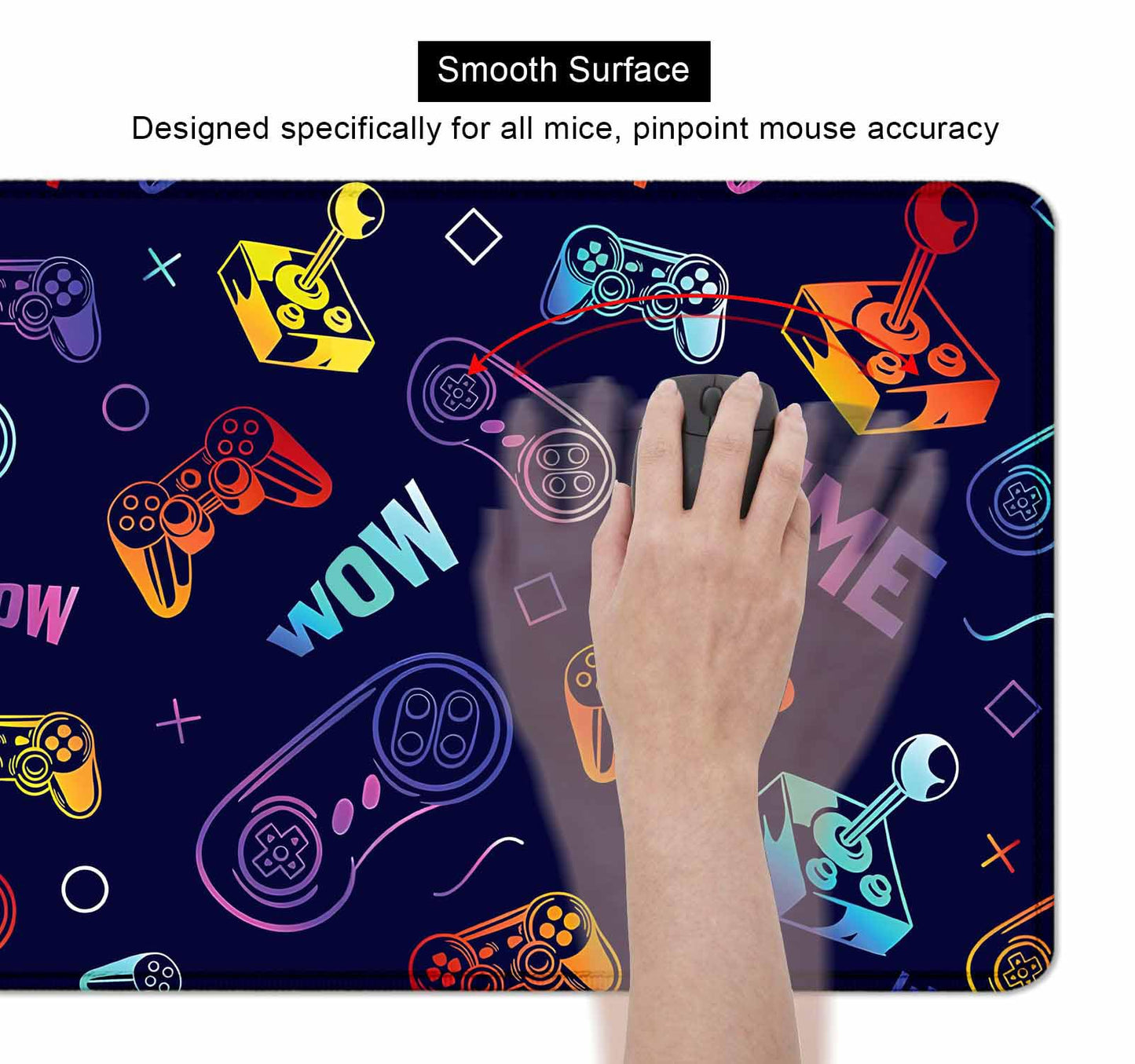 SXCKANG Game Desk Mat, Blue Large Gaming Extended Mouse Pad, XXL Mousepad for Laptop Computer