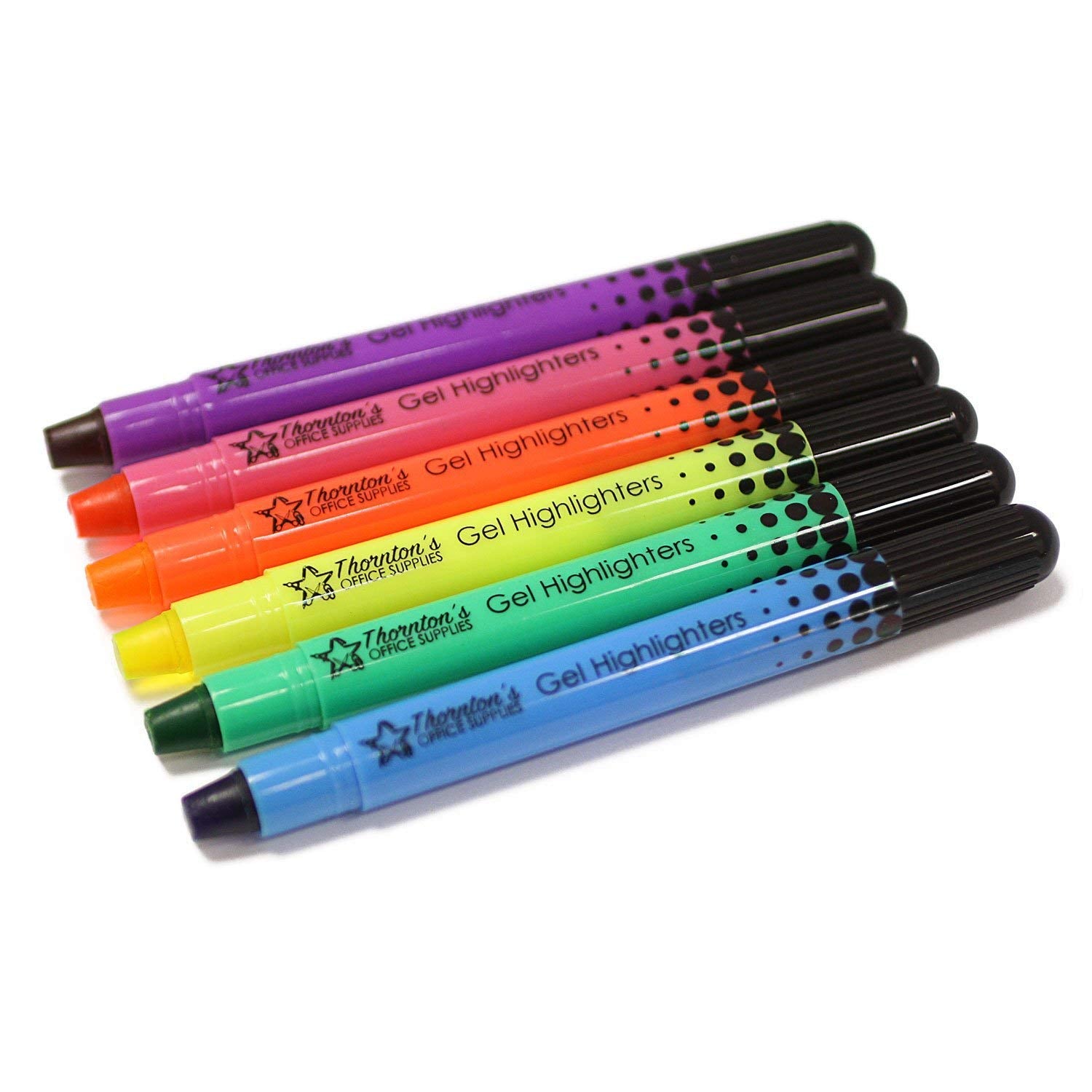Thornton's Office Supplies School Twist-Retractable Bible Safe No Bleed Through Gel Highlighters